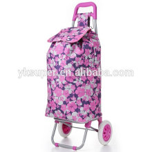 Faltende Einkaufstasche mit Rädern / Gepäckwagen mit wiederverwendbaren Einkaufstaschen